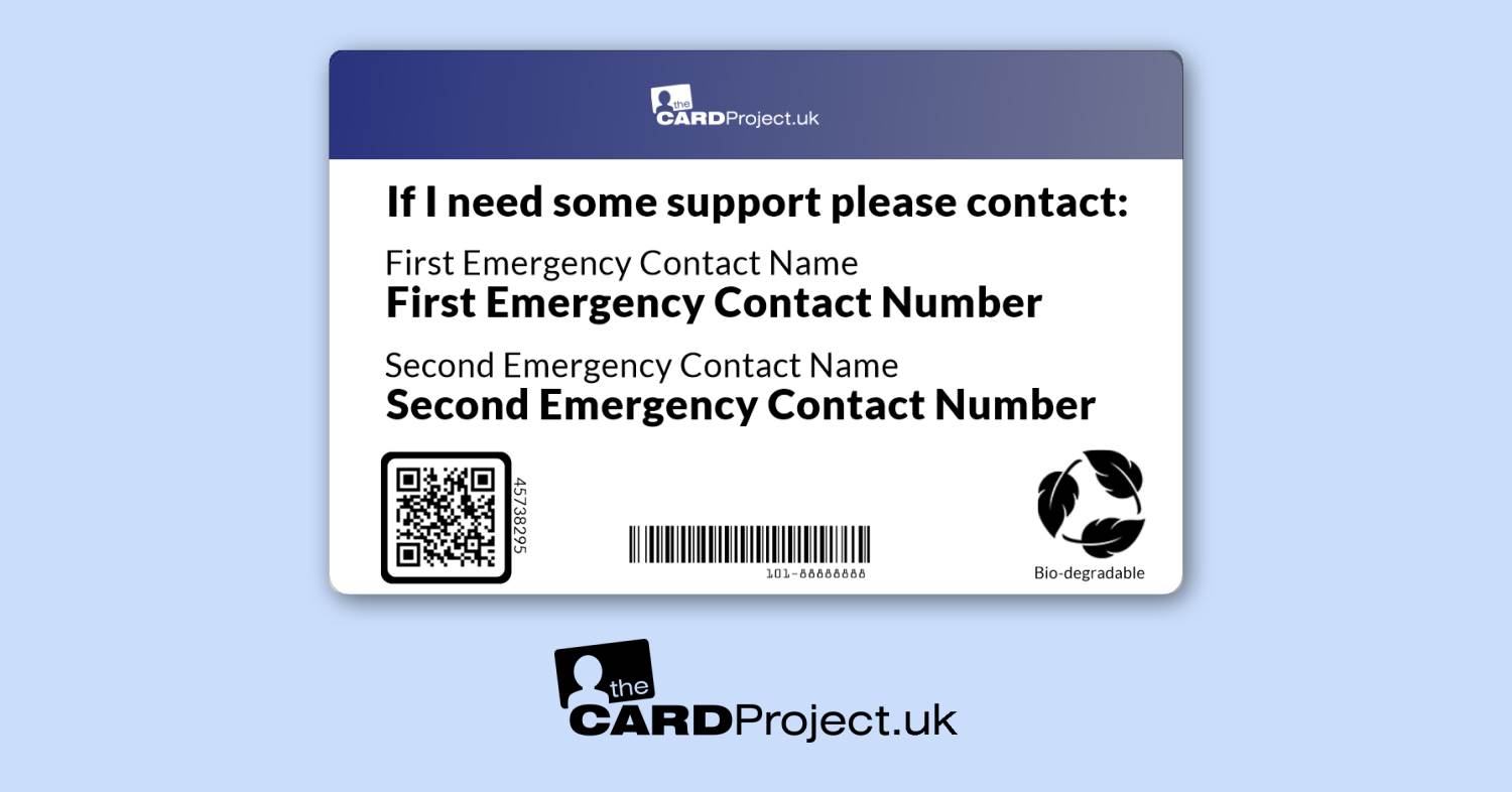 Dystonia Medical ID Card  (REAR)